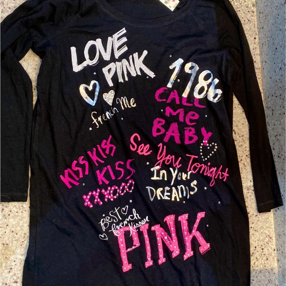 PINK pajama ahirt top shirt